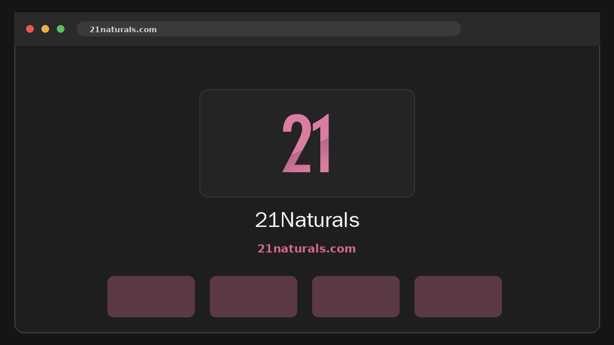 21Naturals Vista previa del sitio web
