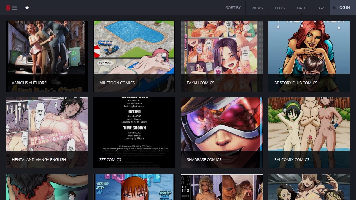8Muses Vista previa del sitio web