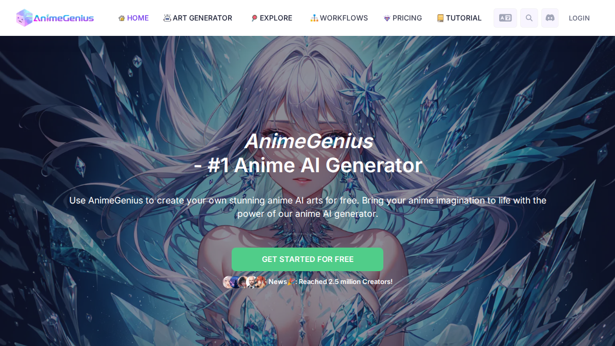 AnimeGenius Vista previa del sitio web