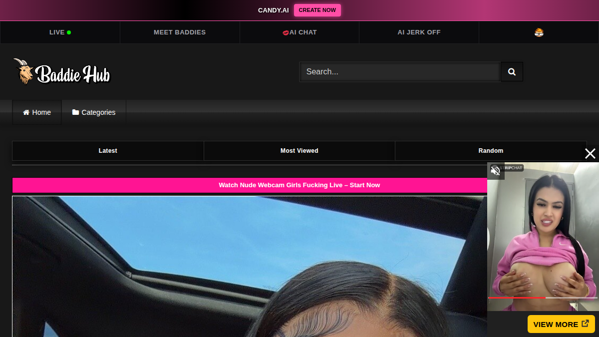 BaddieHub Vista previa del sitio web