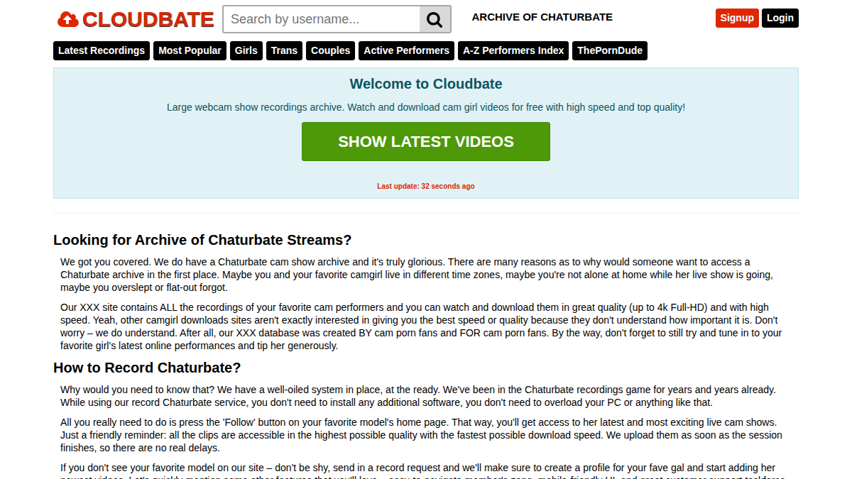 CloudBate Vista previa del sitio web
