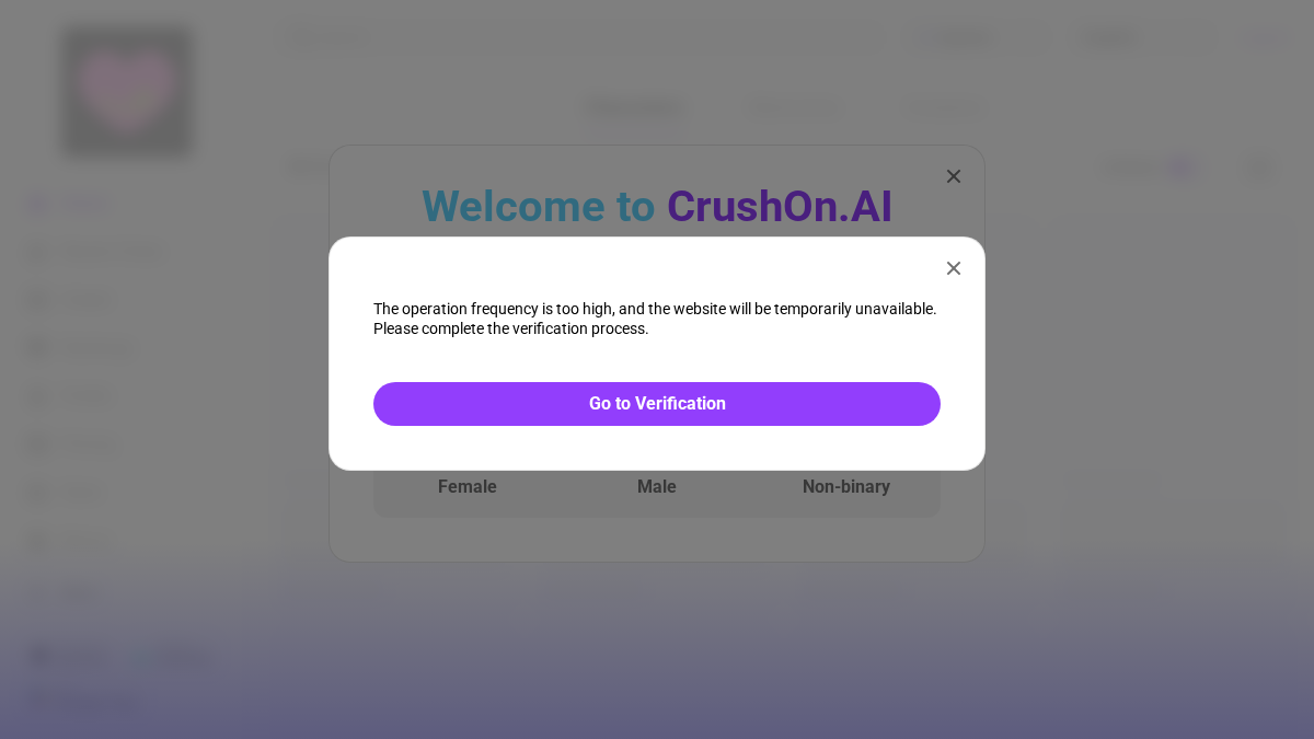 CrushOn AI Vista previa del sitio web