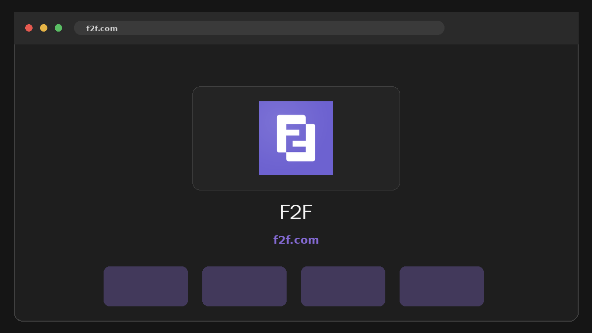 F2F Vista previa del sitio web