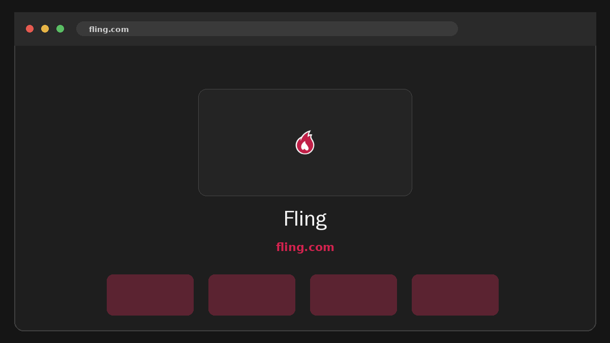 Fling Vista previa del sitio web