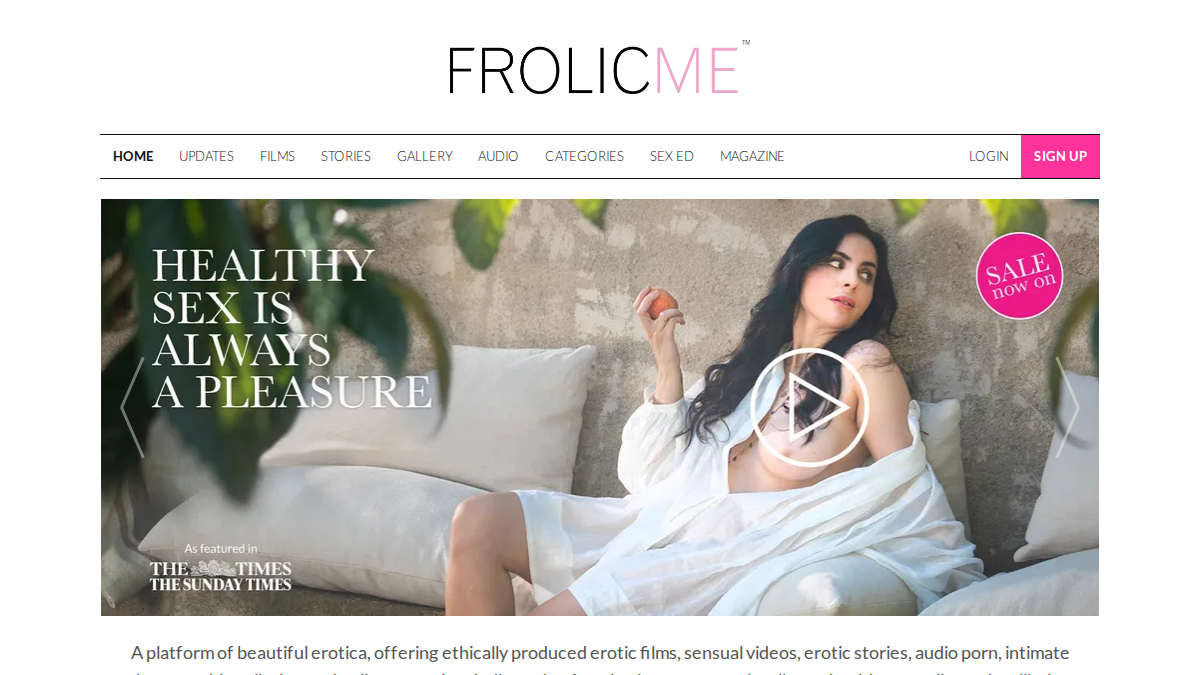 FrolicMe Vista previa del sitio web