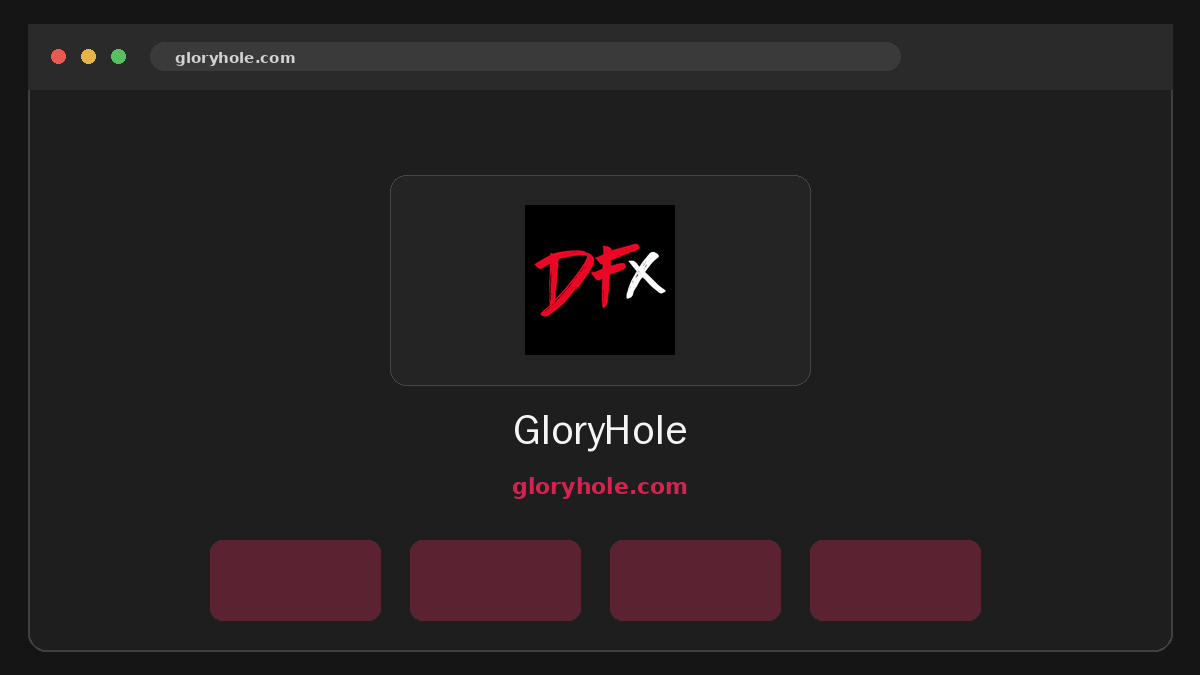 GloryHole Vista previa del sitio web