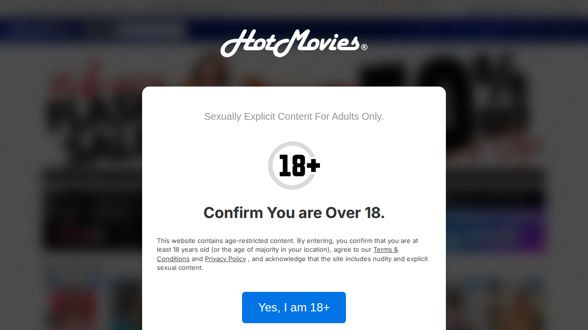 HotMovies Vista previa del sitio web