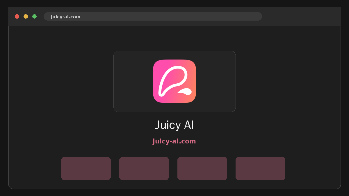 Juicy AI Vista previa del sitio web