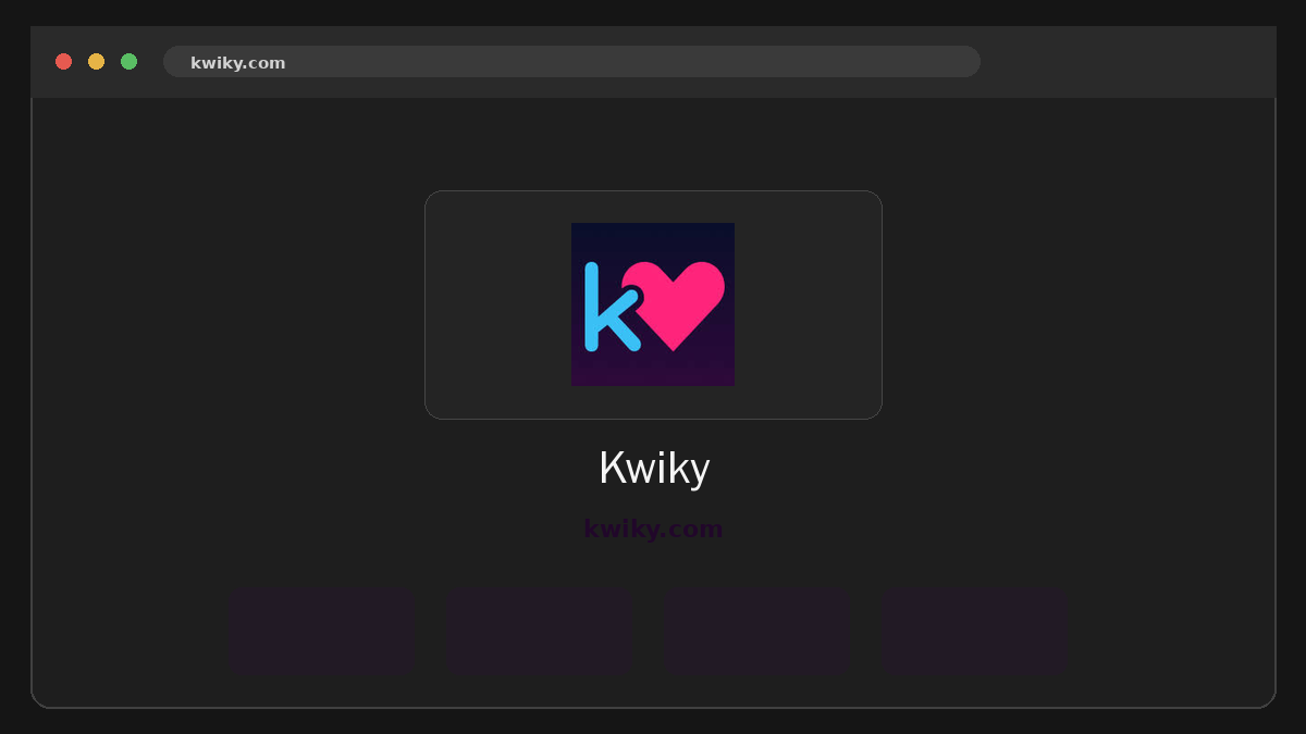 Kwiky Vista previa del sitio web