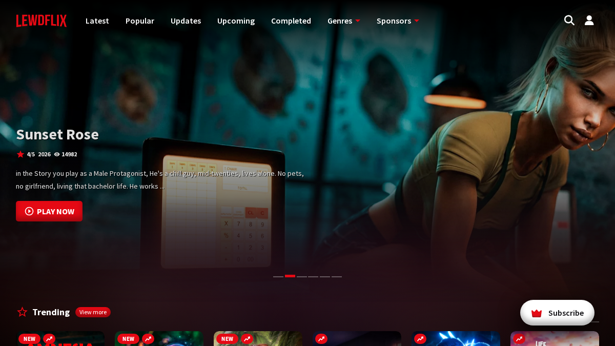 LewdFlix Vista previa del sitio web