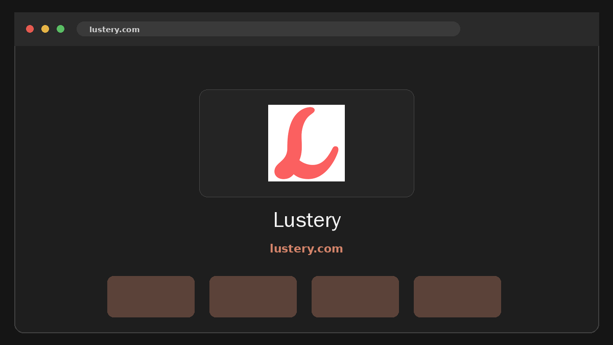 Lustery Vista previa del sitio web