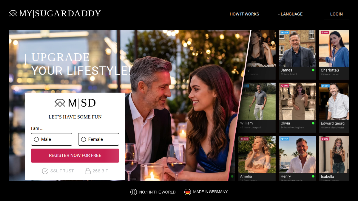 MySugarDaddy Vista previa del sitio web