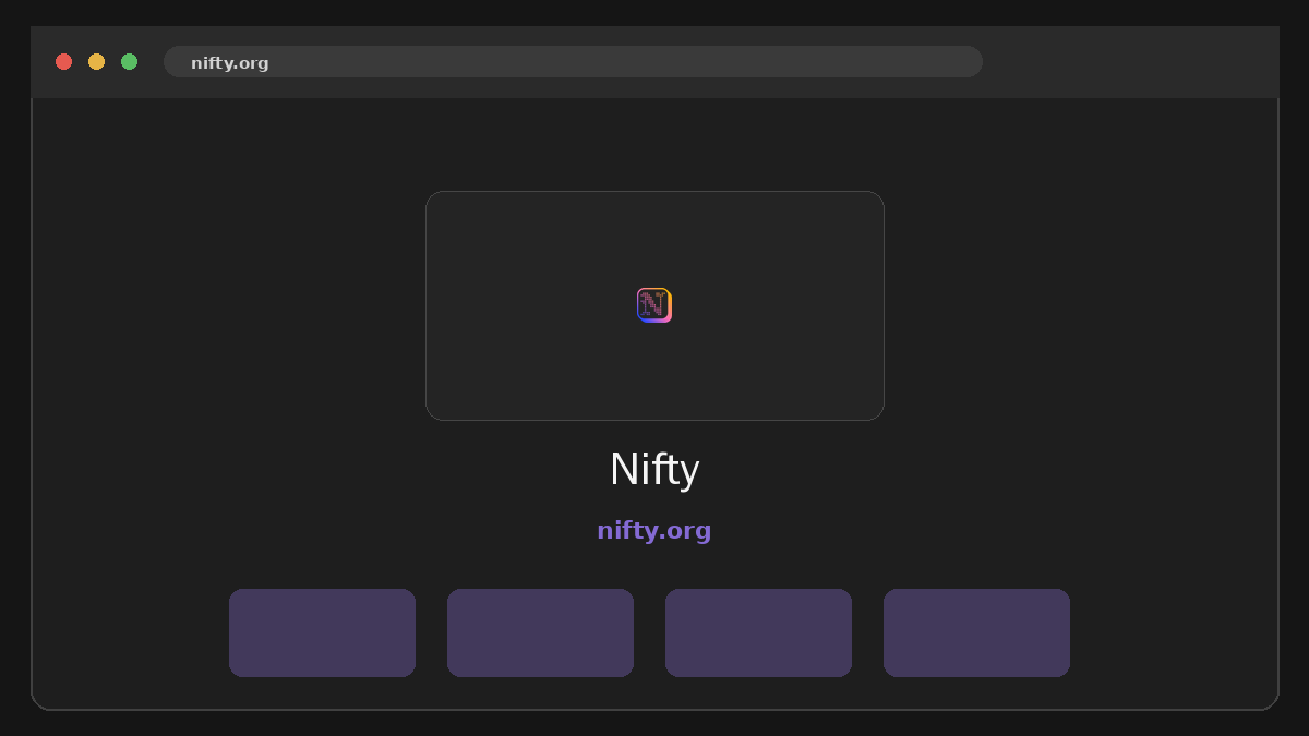 Nifty Vista previa del sitio web