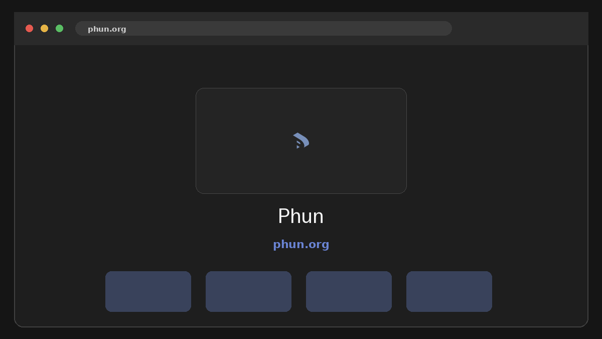 Phun Vista previa del sitio web