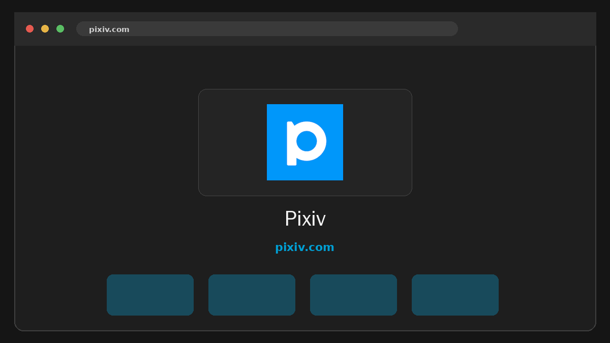 Pixiv Vista previa del sitio web