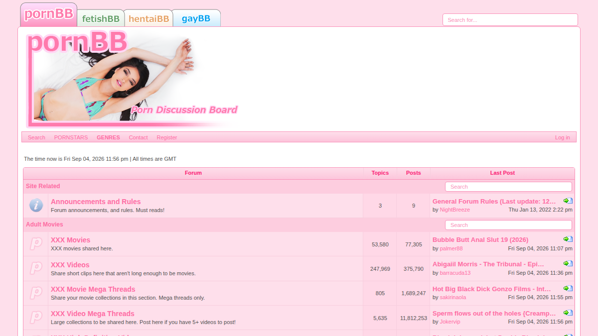 PornBB Vista previa del sitio web