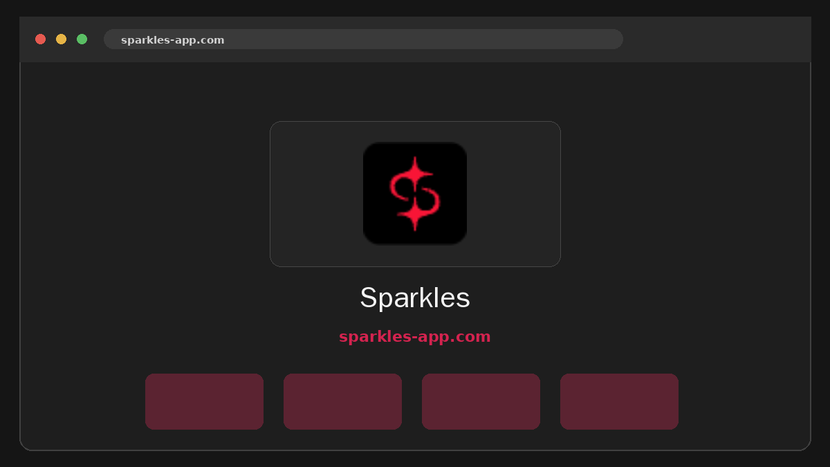 Sparkles Vista previa del sitio web