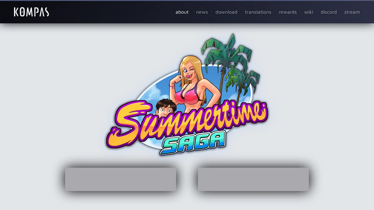 Summertime Saga Vista previa del sitio web