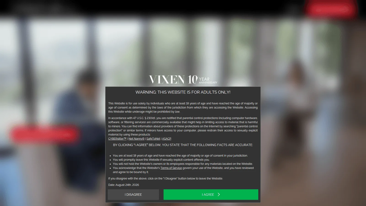 Vixen.com Vista previa del sitio web