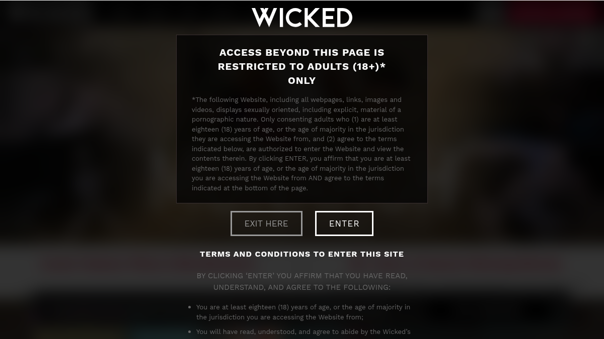 Wicked Vista previa del sitio web