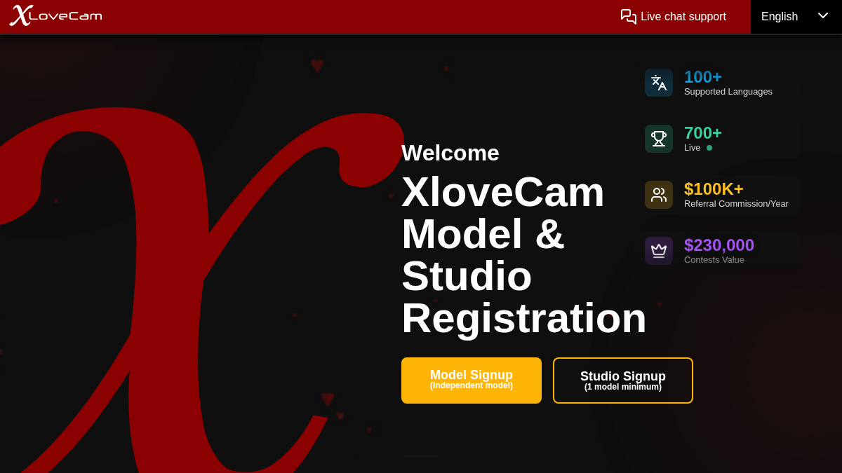 xLoveCam Vista previa del sitio web